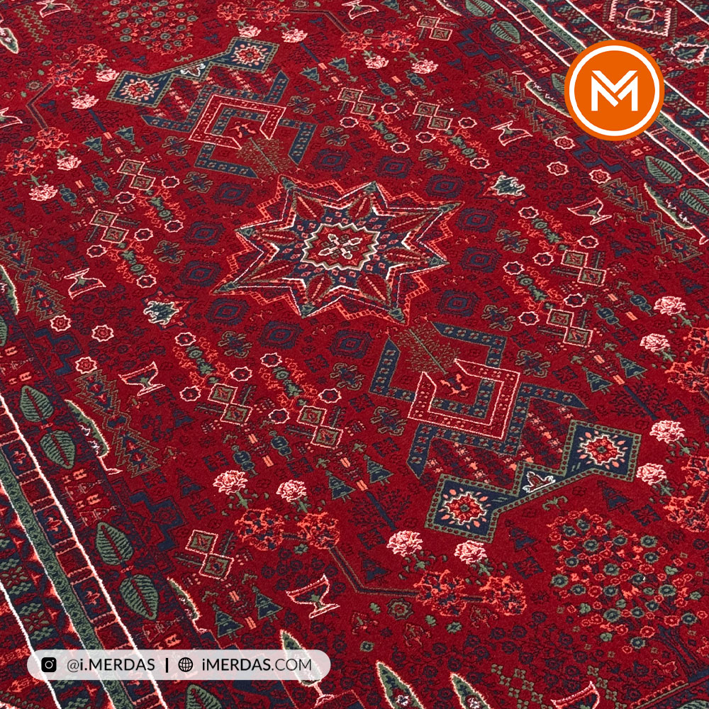 فرش گبه چهار باغ LAKI زمینه تمام رنگ